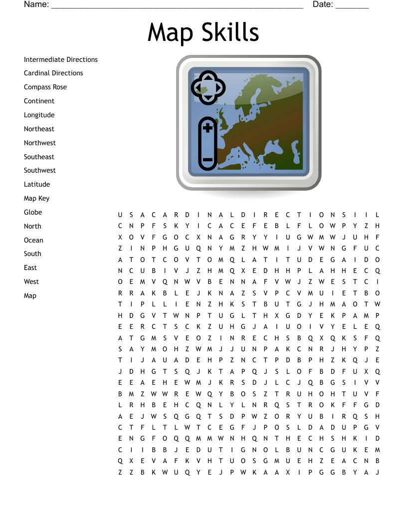 Compass Points Puntos Cardinales Crossword WordMint Compass Points Puntos Cardinales Crossword WordMint