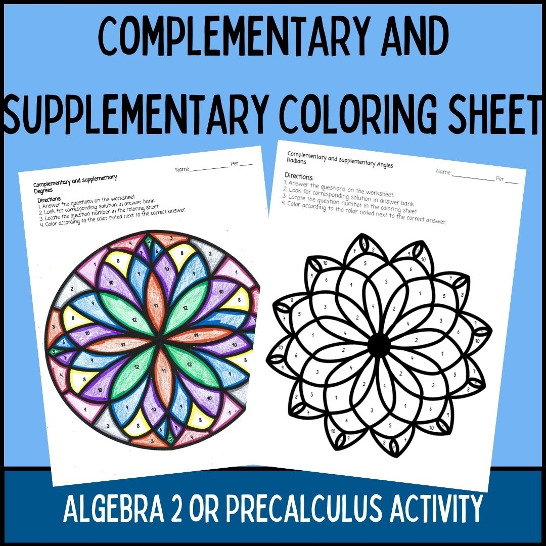 complementary supplementary angles worksheet complementary supplementary angles worksheet