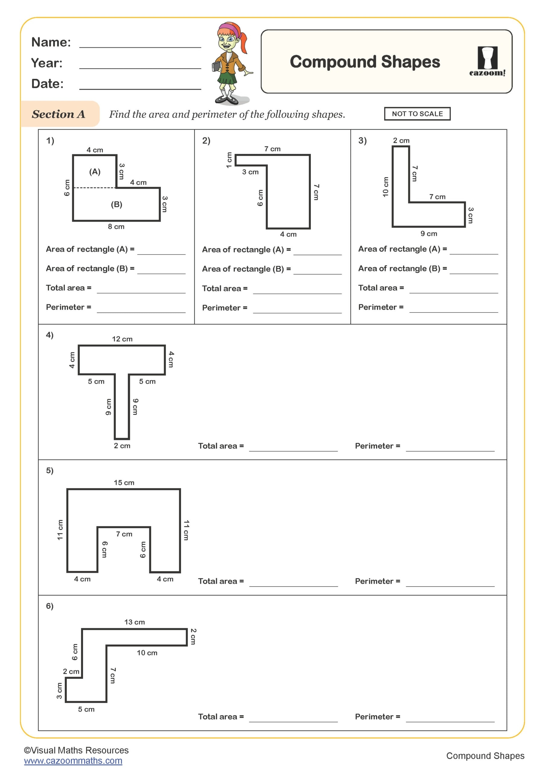 Compound Shapes A Worksheet PDF Printable Measurement Worksheets Compound Shapes A Worksheet PDF Printable Measurement Worksheets