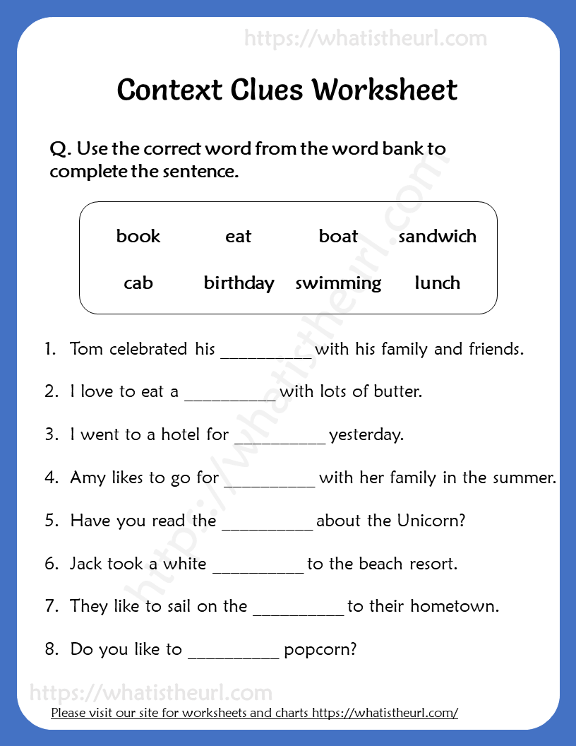 Context Clues Worksheet For Grade 5 Your Home Teacher Worksheets Library Context Clues Worksheet For Grade 5 Your Home Teacher Worksheets Library
