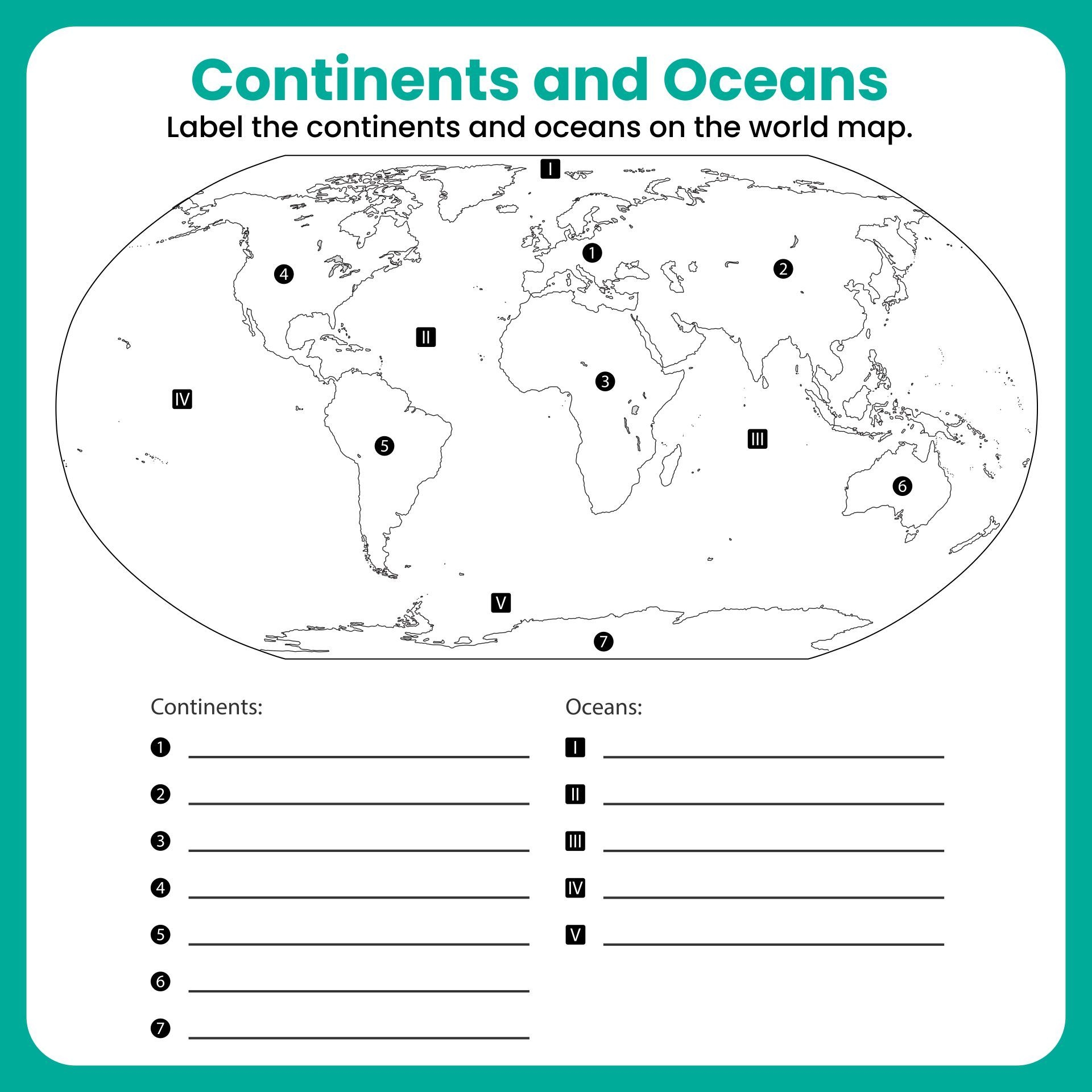 Continents And Oceans Map For 2nd Grade Continents And Oceans Worksheets Library Continents And Oceans Map For 2nd Grade Continents And Oceans Worksheets Library