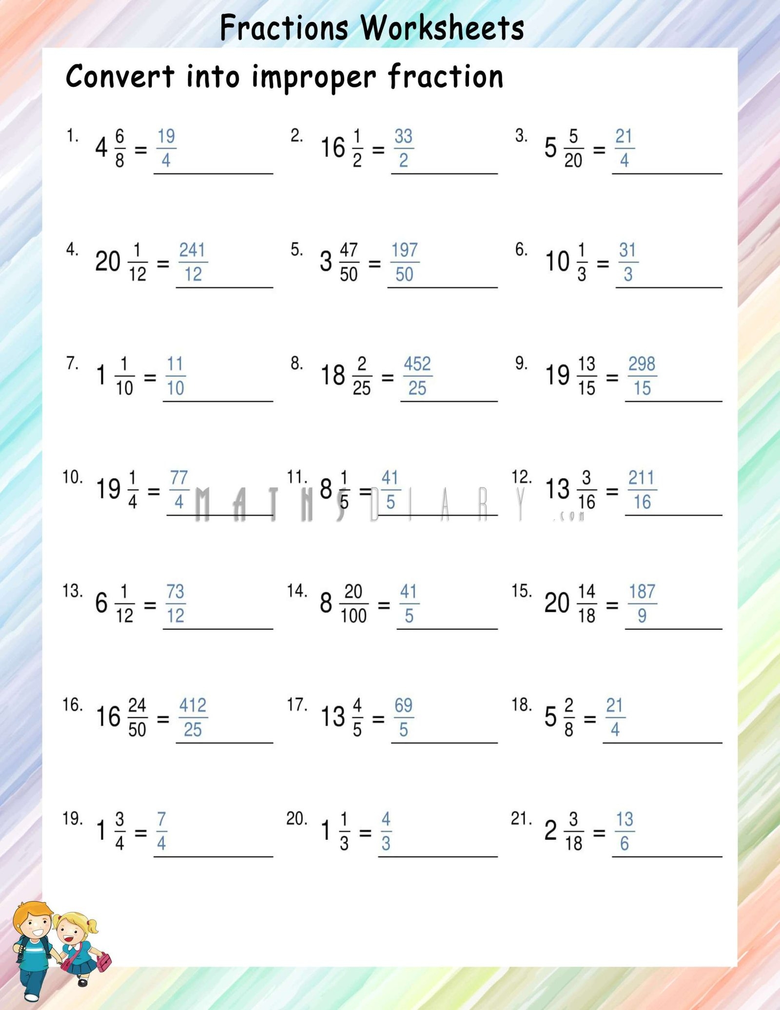 Conversion Of Mixed Numbers To Improper Fractions Worksheets Worksheets Library Conversion Of Mixed Numbers To Improper Fractions Worksheets Worksheets Library