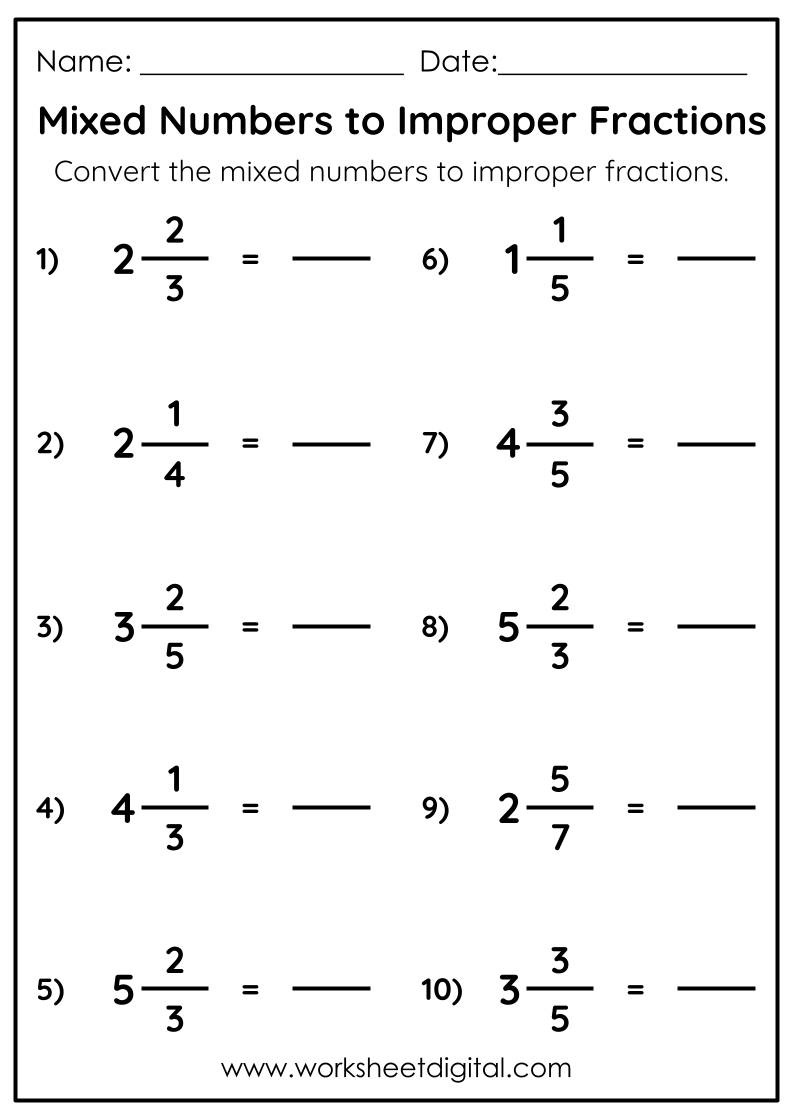 Converting Mixed Numbers To Improper Fractions Worksheet Digital 1 Teacher Made Resources Converting Mixed Numbers To Improper Fractions Worksheet Digital 1 Teacher Made Resources