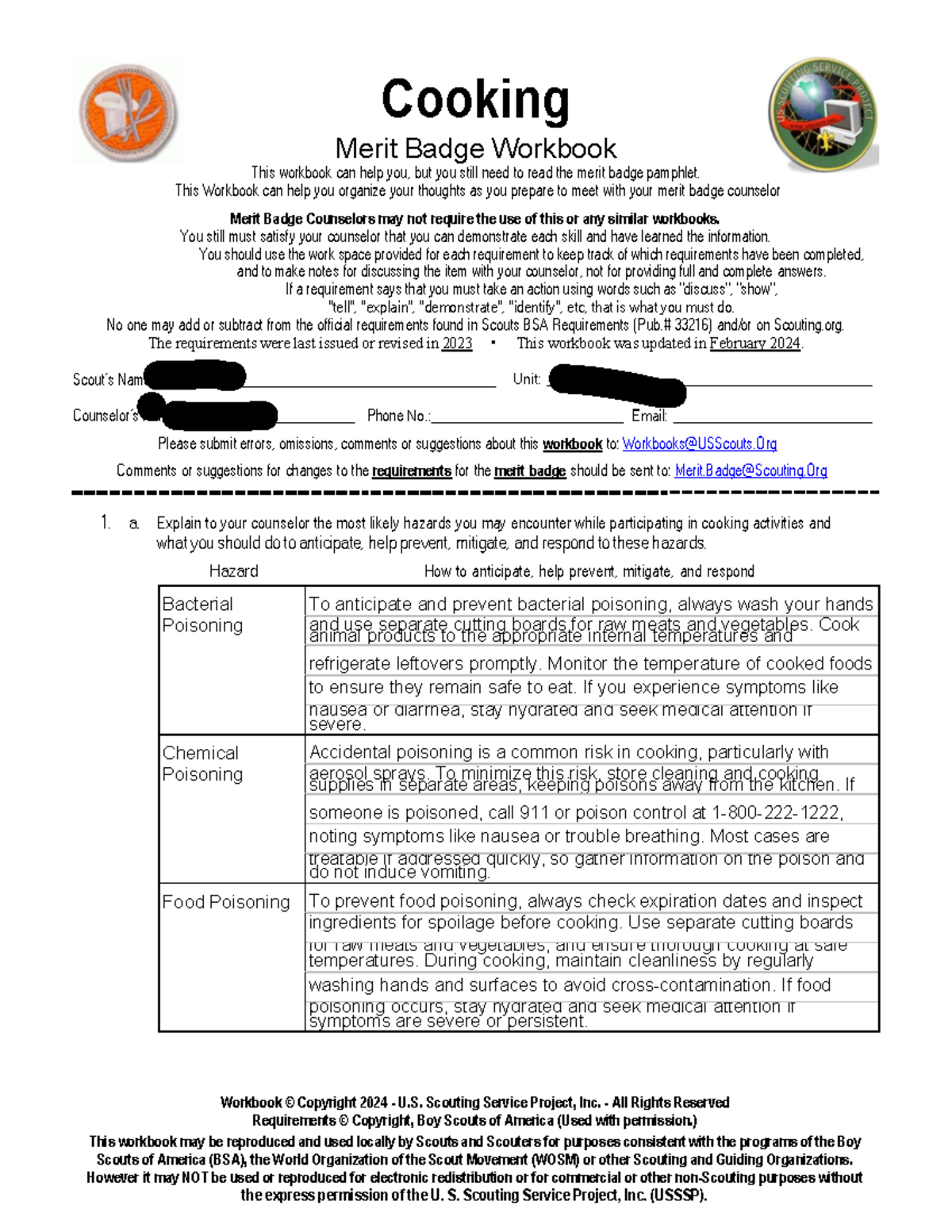 Cooking Merit Badge Workbook 2024 Avi Dedhia Studocu Cooking Merit Badge Workbook 2024 Avi Dedhia Studocu