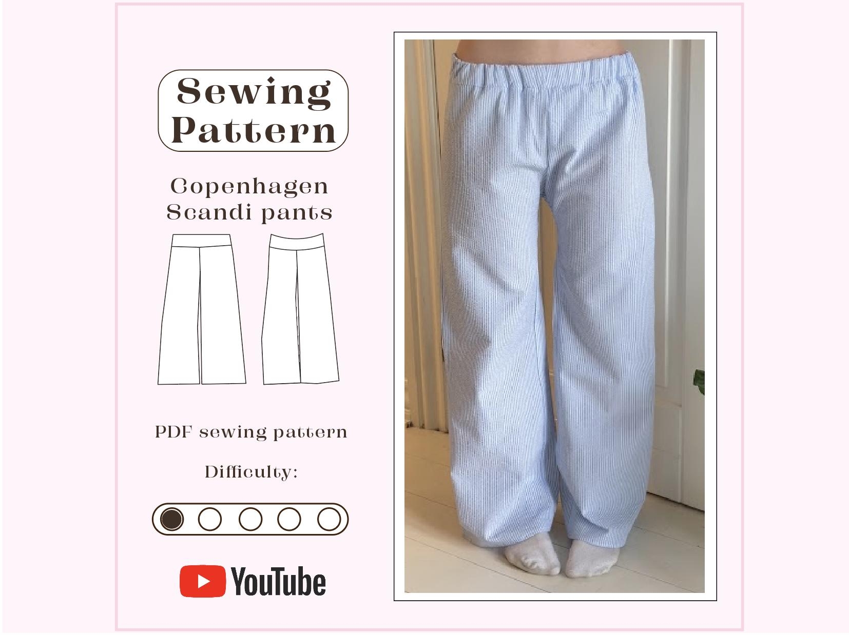 Copenhagen Scandi pants Striped Trousers For Women Low Waist PDF Sewing Pattern Size XS 3XL Video Tutorial Included Etsy Copenhagen Scandi pants Striped Trousers For Women Low Waist PDF Sewing Pattern Size XS 3XL Video Tutorial Included Etsy