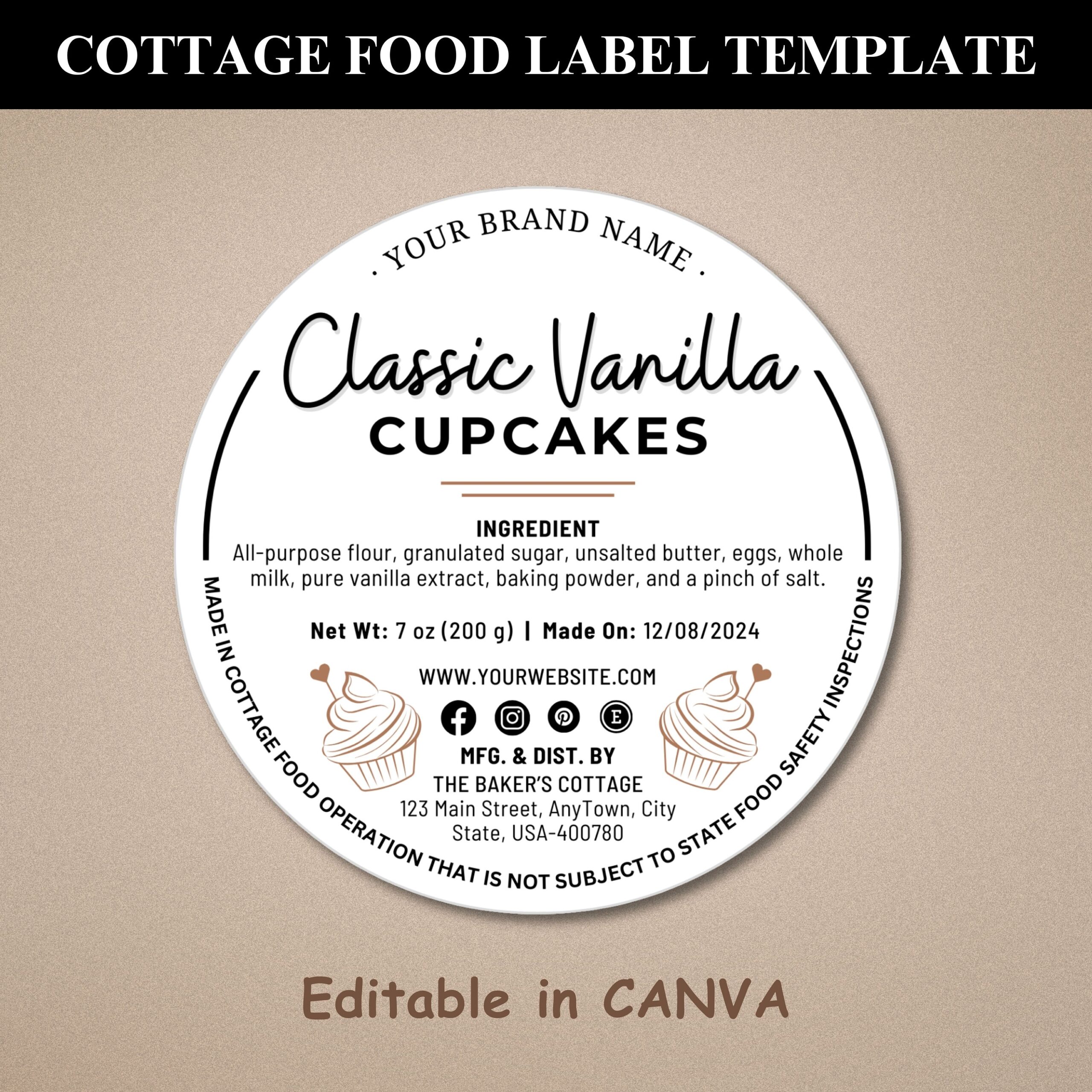 Cottage Food Label Cottage Baking Label Printable Food Label Home Baked Goods Label Home Bakery Stickers Ingredient Label Template Etsy Cottage Food Label Cottage Baking Label Printable Food Label Home Baked Goods Label Home Bakery Stickers Ingredient Label Template Etsy