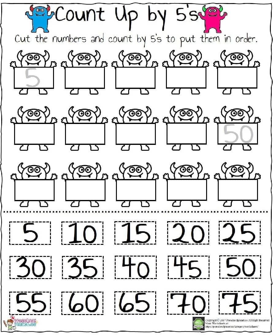 counting by 5s worksheet counting by 5s worksheet