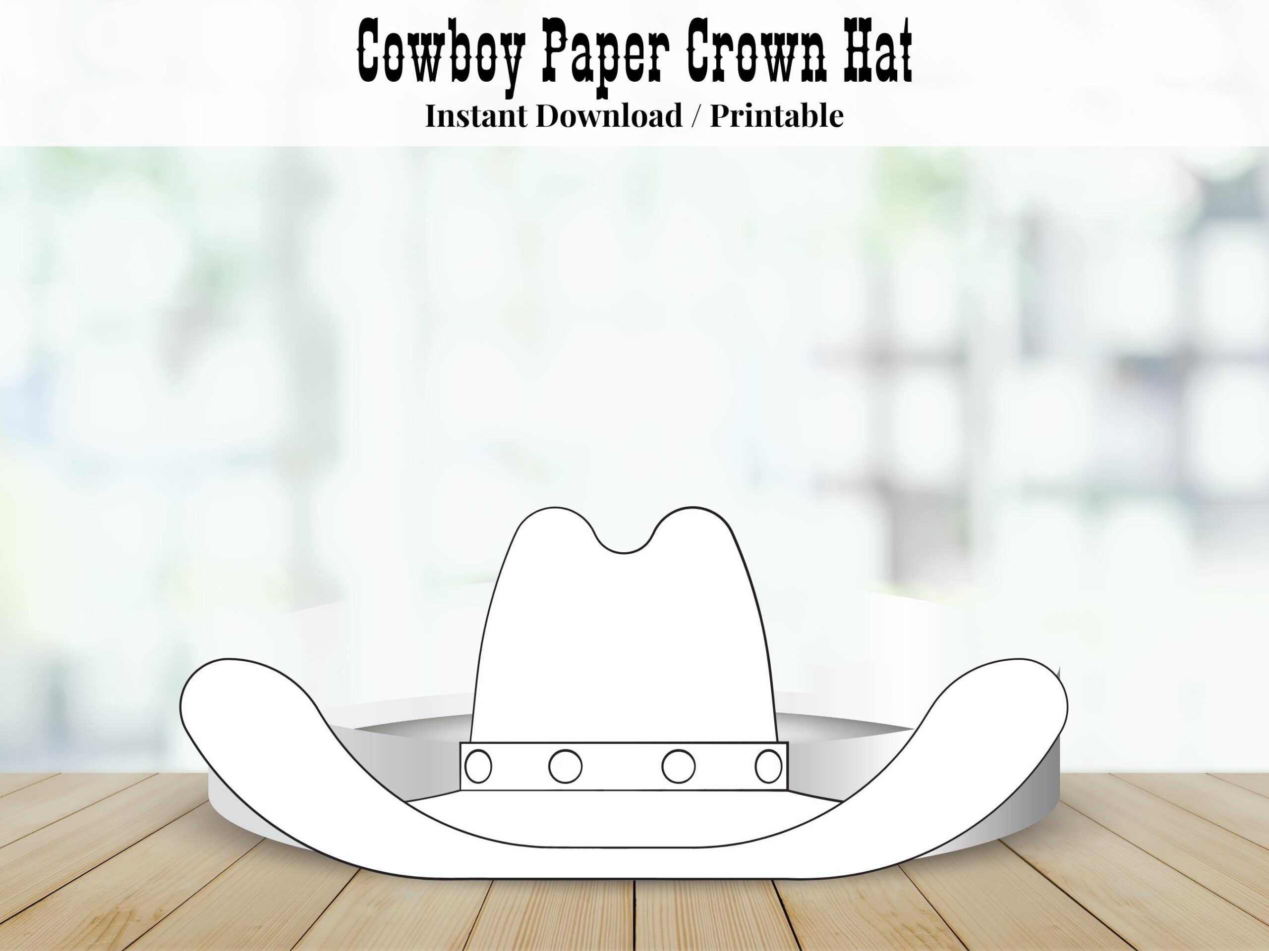 Cowboy Hat Paper Crown Cowboy Hat Coloring Paper Crown Template Wild West Costume Cowboy Headband Cowboy Craft Cowboy Cowgirl Activity Etsy