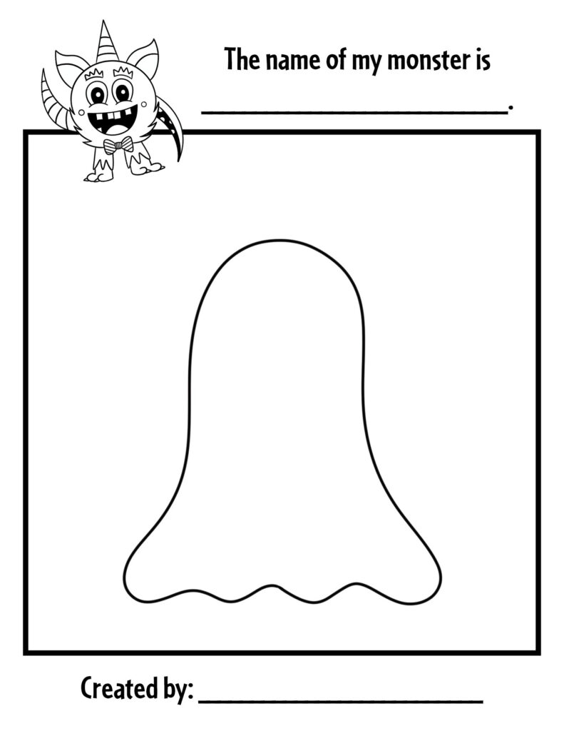 printable blank monster template printable blank monster template