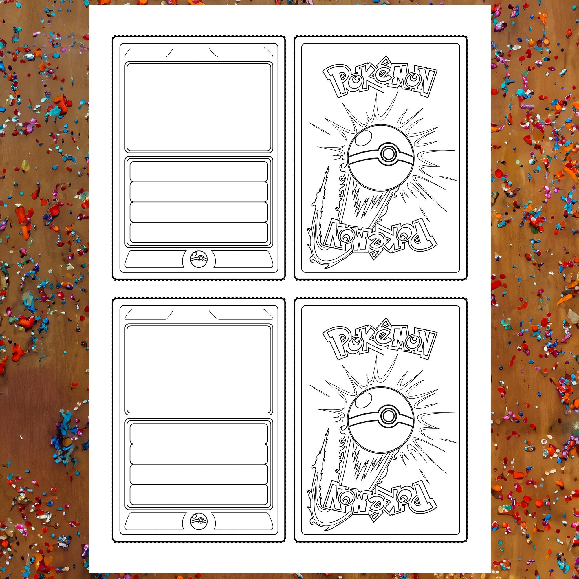 Create Your Own Pokemon Card Custom Coloring Craft Kit Etsy Create Your Own Pokemon Card Custom Coloring Craft Kit Etsy