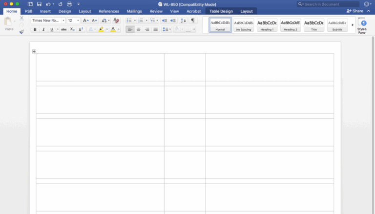 Creating File Folder Labels In Microsoft Word
