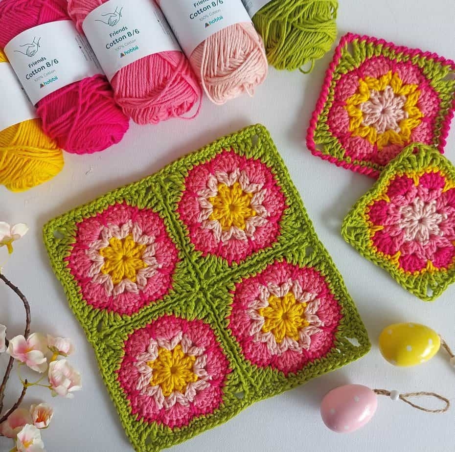 Crochet African Flower Granny Square Free Pattern Annie Design Crochet Crochet African Flower Granny Square Free Pattern Annie Design Crochet