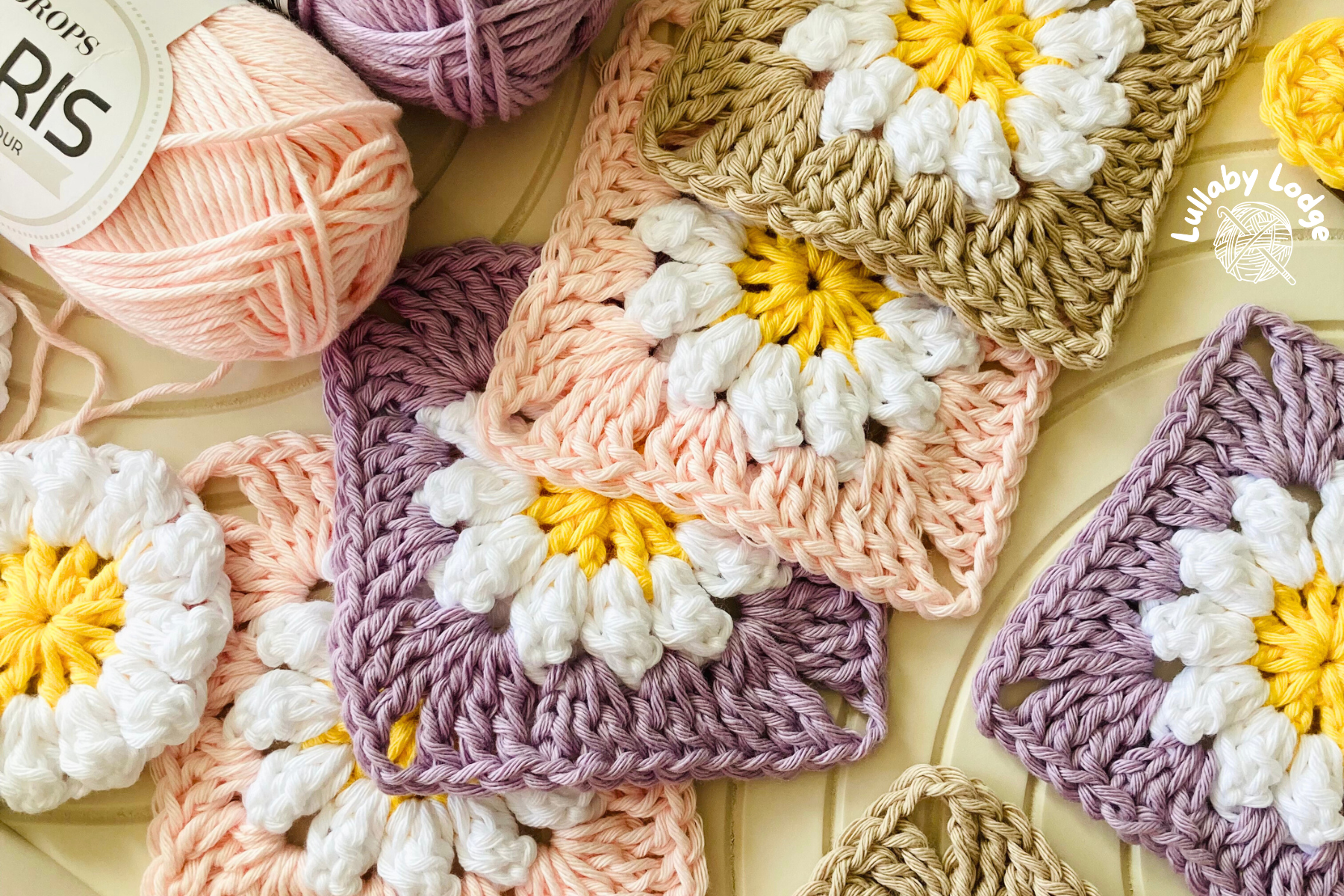 Crochet Daisy Granny Square Pattern PDF Digital Download Crochet Daisy Granny Square Pattern PDF Digital Download