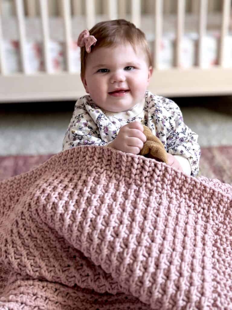 Crochet Modern Mini Weave Baby Blanket Daisy Farm Crafts Crochet Modern Mini Weave Baby Blanket Daisy Farm Crafts