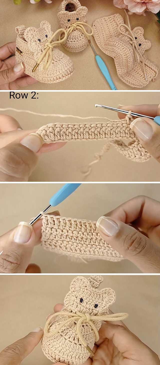 Crochet Newborn Booties Tutorial CrochetBeja Crochet Newborn Booties Tutorial CrochetBeja