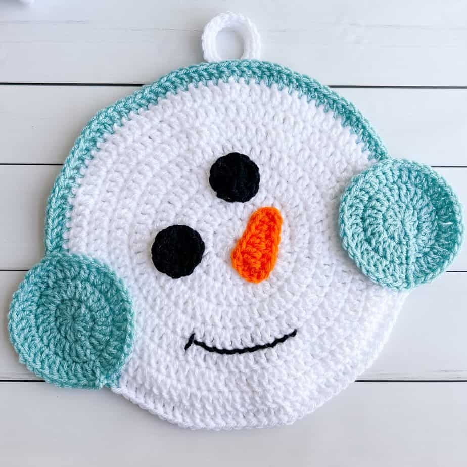 Crochet Snowman Pattern For A Hot Pad Free Pattern Nana s Crafty Home Crochet Snowman Pattern For A Hot Pad Free Pattern Nana s Crafty Home