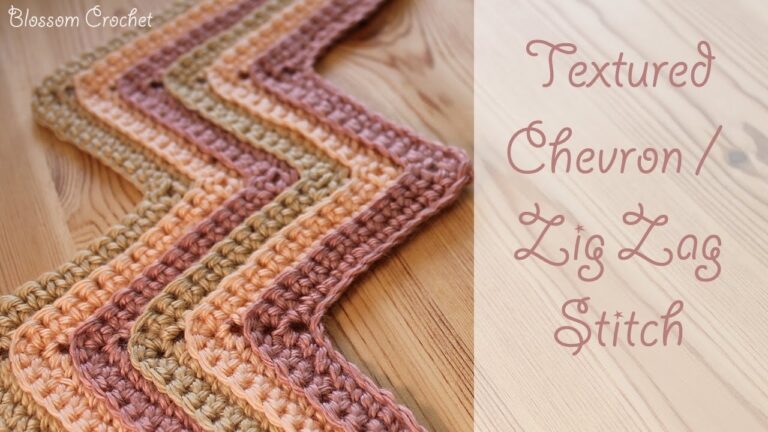 Crochet Textured Chevron Zig Zag Stitch YouTube