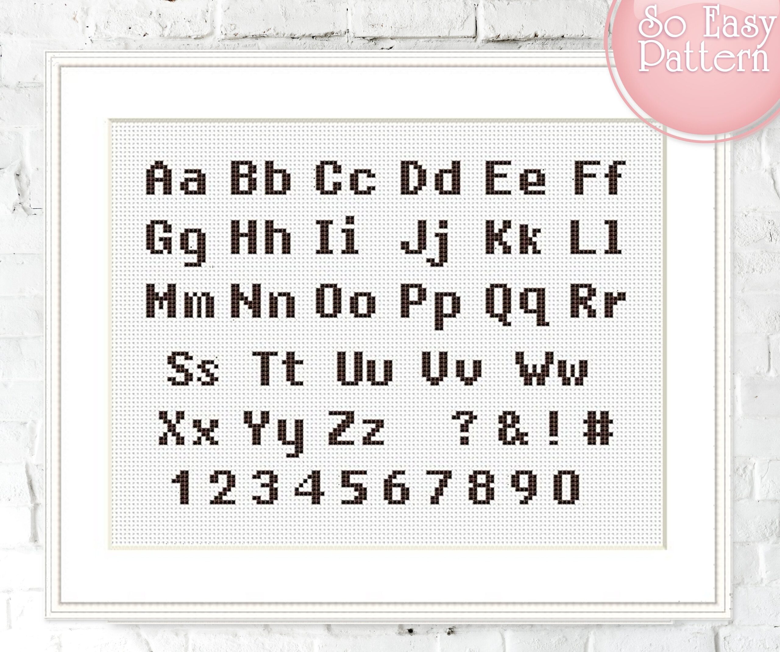 Cross Stitch Letters Cross Stitch Alphabet Pattern Cross Stitch Font Modern Cross Stitch DIY Cross Stitch PDF Pattern Embroidery Etsy