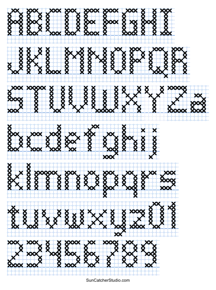 Cross Stitch Letters Generator And Alphabet Font Patterns Free Printables Monograms Design Tools Patterns DIY Projects
