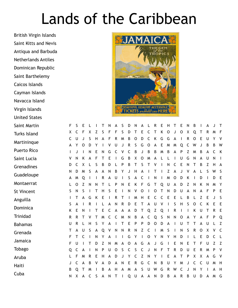 Crossword Caribbean Edition WordMint Crossword Caribbean Edition WordMint