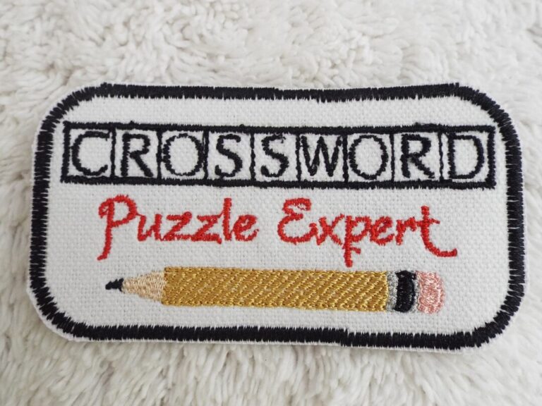 Crossword Puzzle Expert Embroidery Iron on Patch Etsy