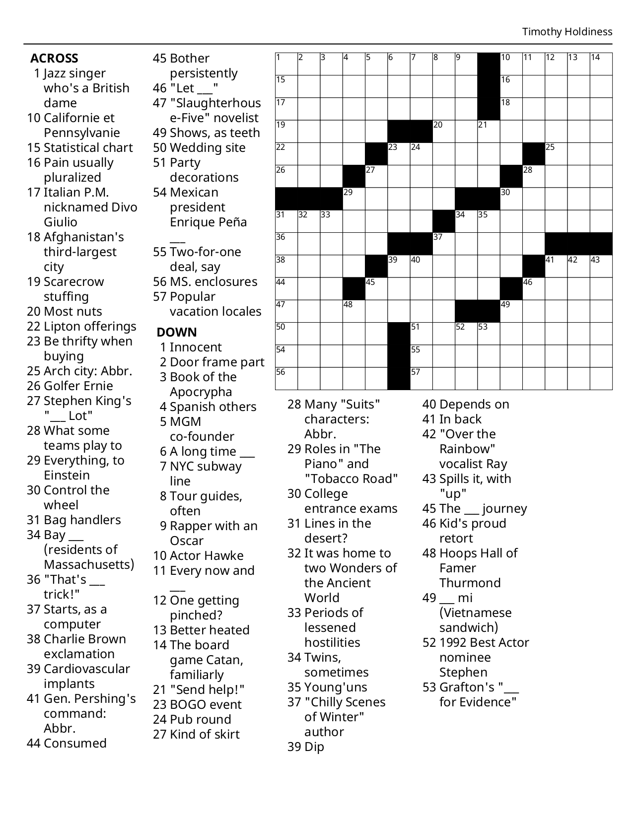 Crossword Puzzles The Bogalusa Daily News Crossword Puzzles The Bogalusa Daily News