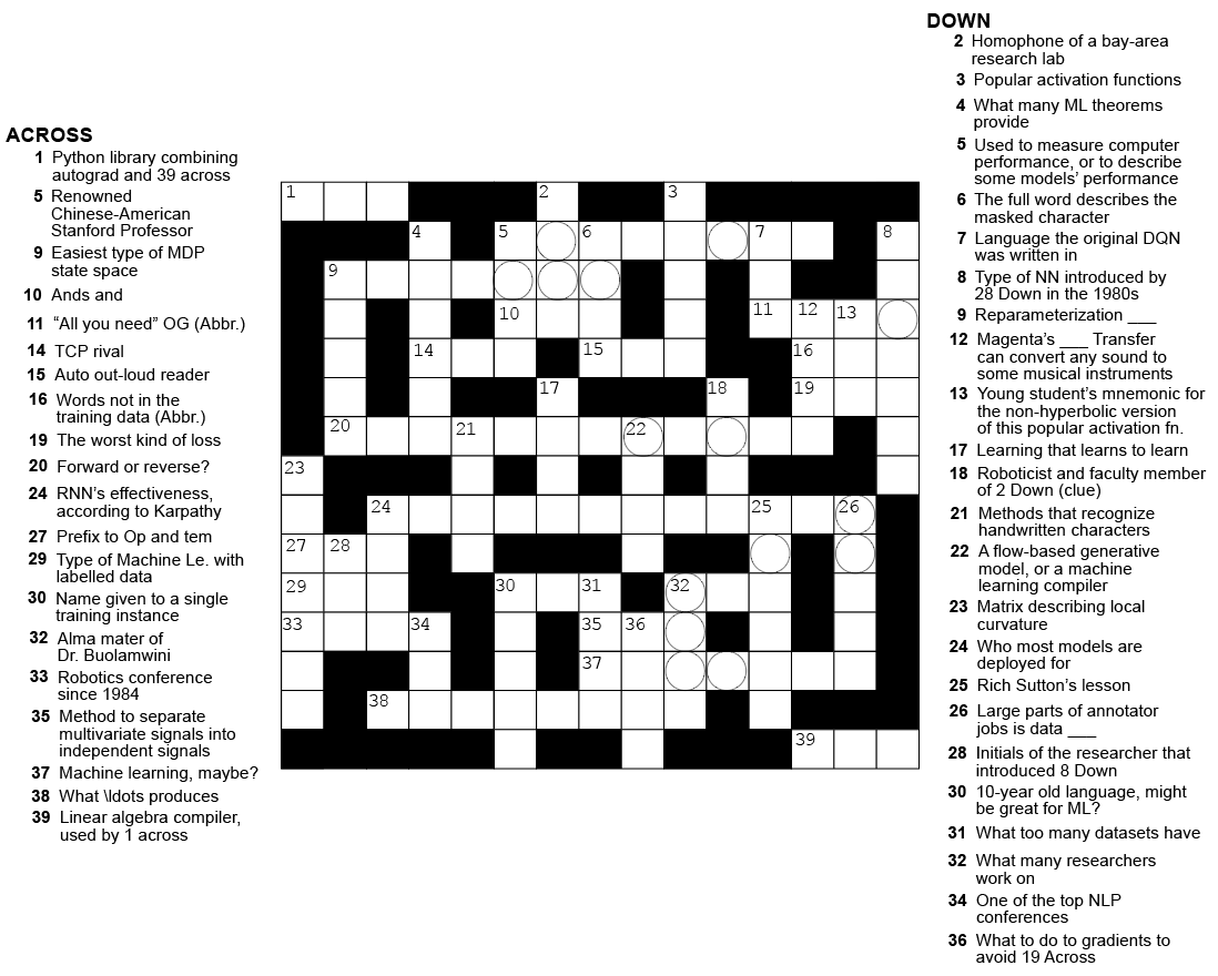Crosswords A General Intelligence Challenge Crosswords A General Intelligence Challenge