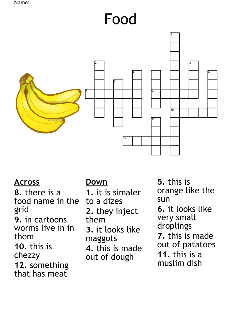 Culinary Terms Crossword WordMint Culinary Terms Crossword WordMint
