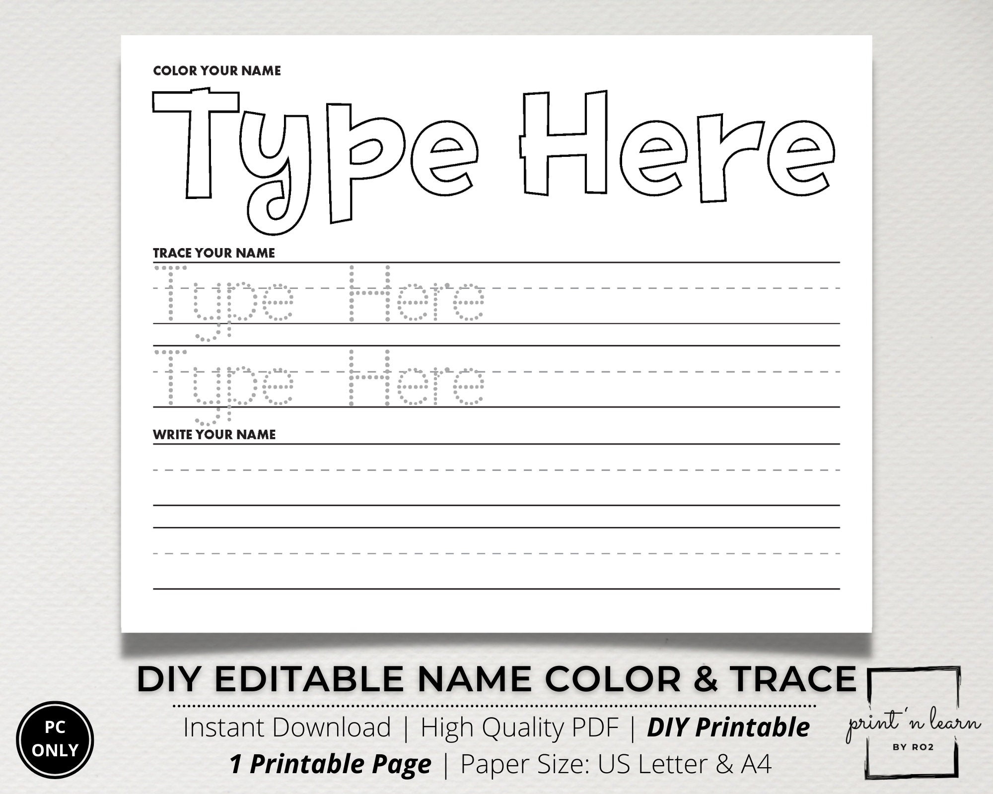 Custom Name Tracing Sheet Handwriting Practice Name Writing Name Worksheet Editable Name Tracing Name Trace Worksheet Printable DIY Etsy Custom Name Tracing Sheet Handwriting Practice Name Writing Name Worksheet Editable Name Tracing Name Trace Worksheet Printable DIY Etsy