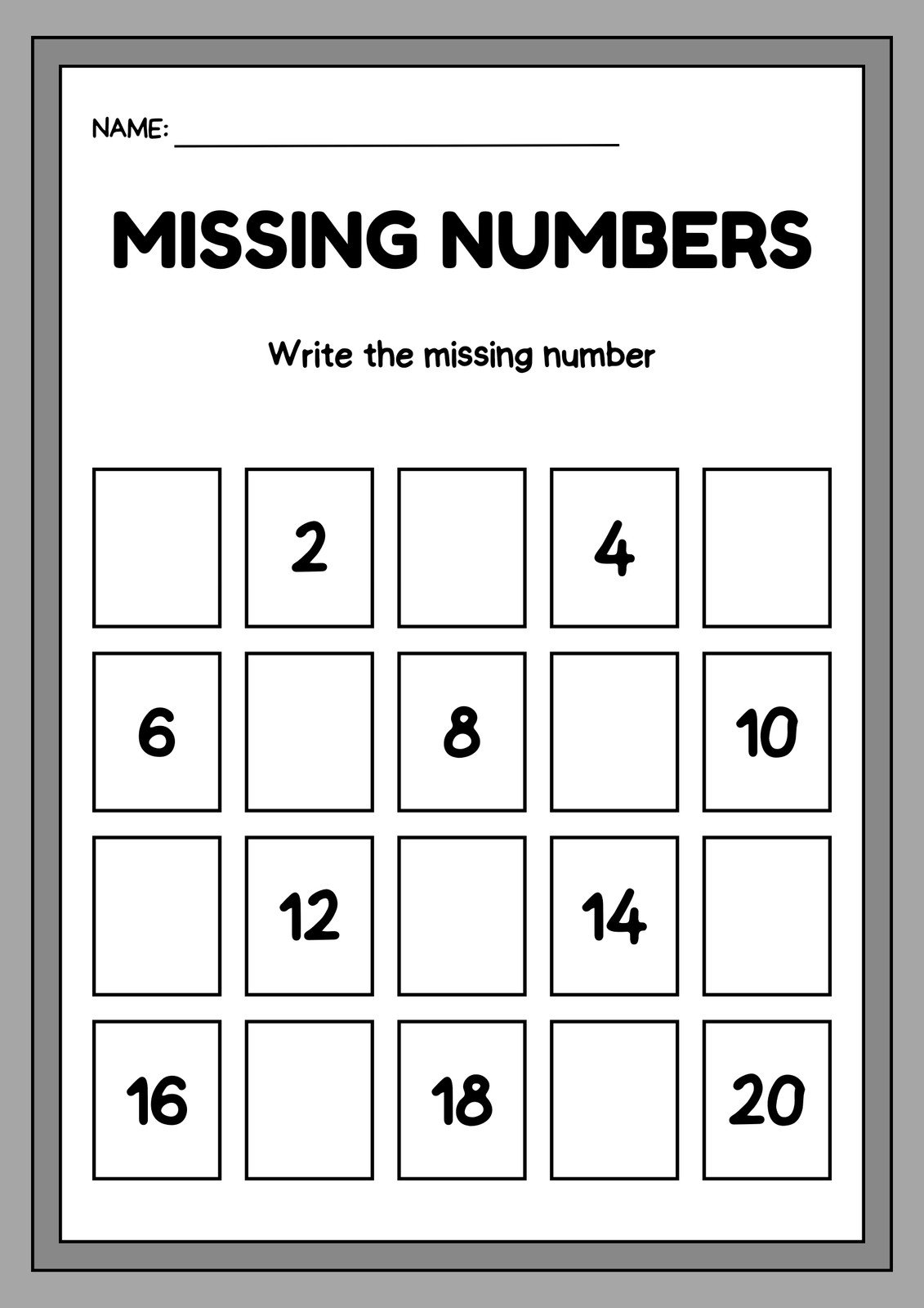 number worksheet for nursery number worksheet for nursery