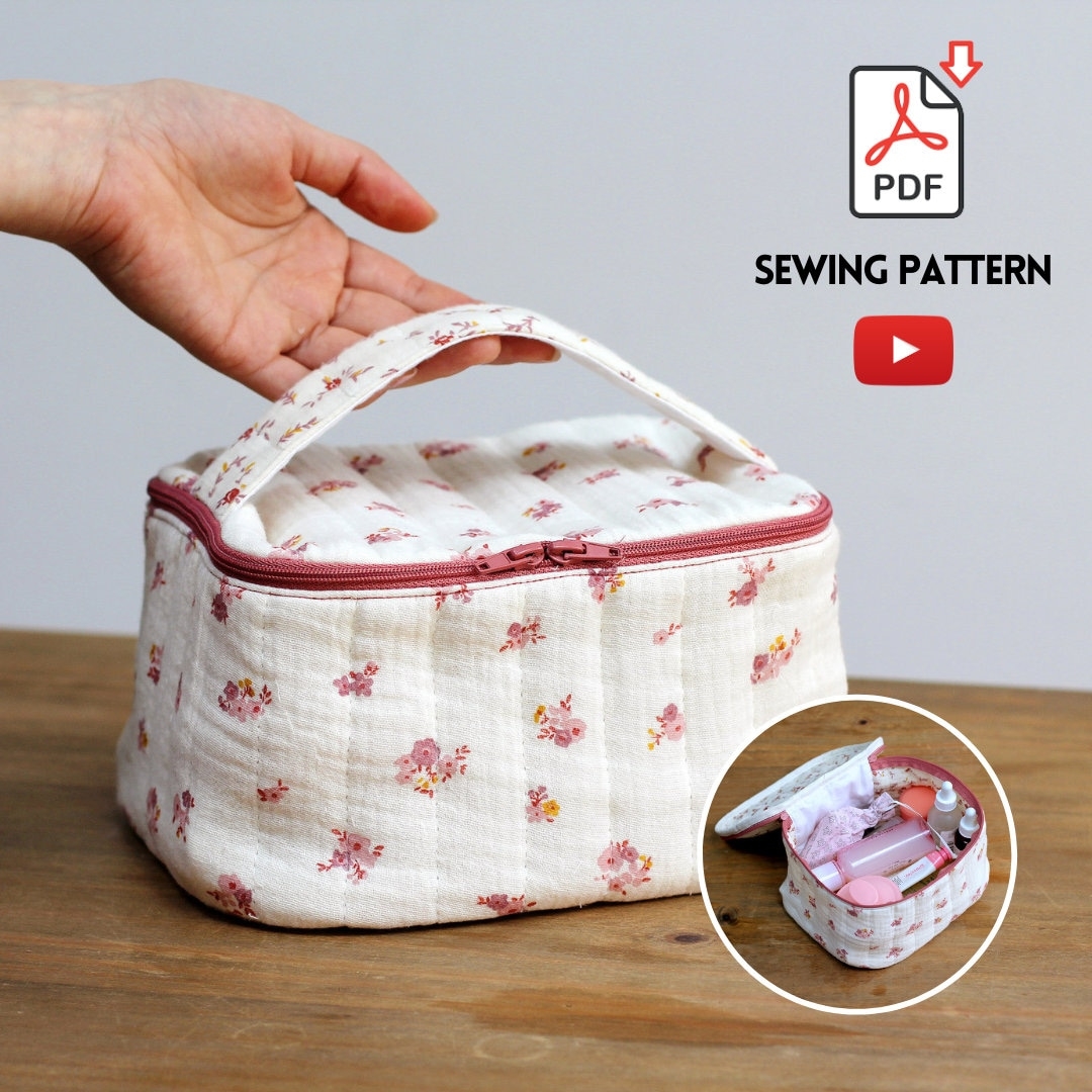 Cute And Quick Toiletry Makeup Bag DIY PDF Sewing Pattern french English German Video Tutorial Etsy Cute And Quick Toiletry Makeup Bag DIY PDF Sewing Pattern french English German Video Tutorial Etsy