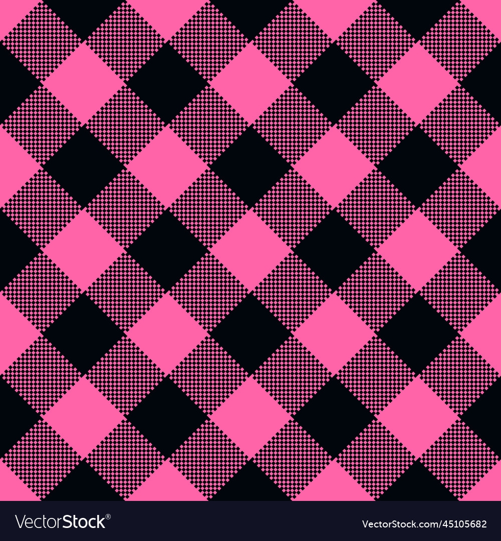 Cute Pink Black Plaid Seamless Patten Royalty Free Vector Cute Pink Black Plaid Seamless Patten Royalty Free Vector