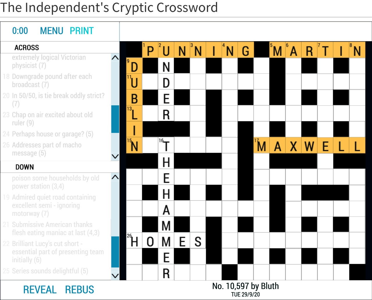 Dave Gorman The Homes Under The Hammer Crossword The World Needs Right Now
