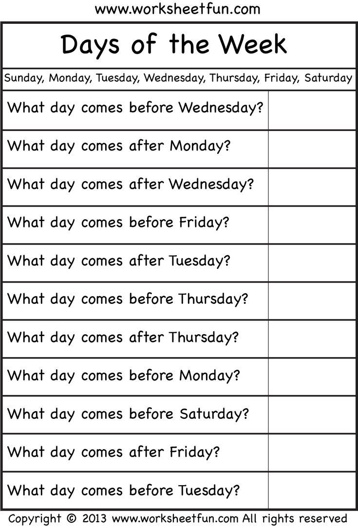 Days Of The Week Worksheet FREE Printable Worksheets Days Of The Week Worksheet FREE Printable Worksheets
