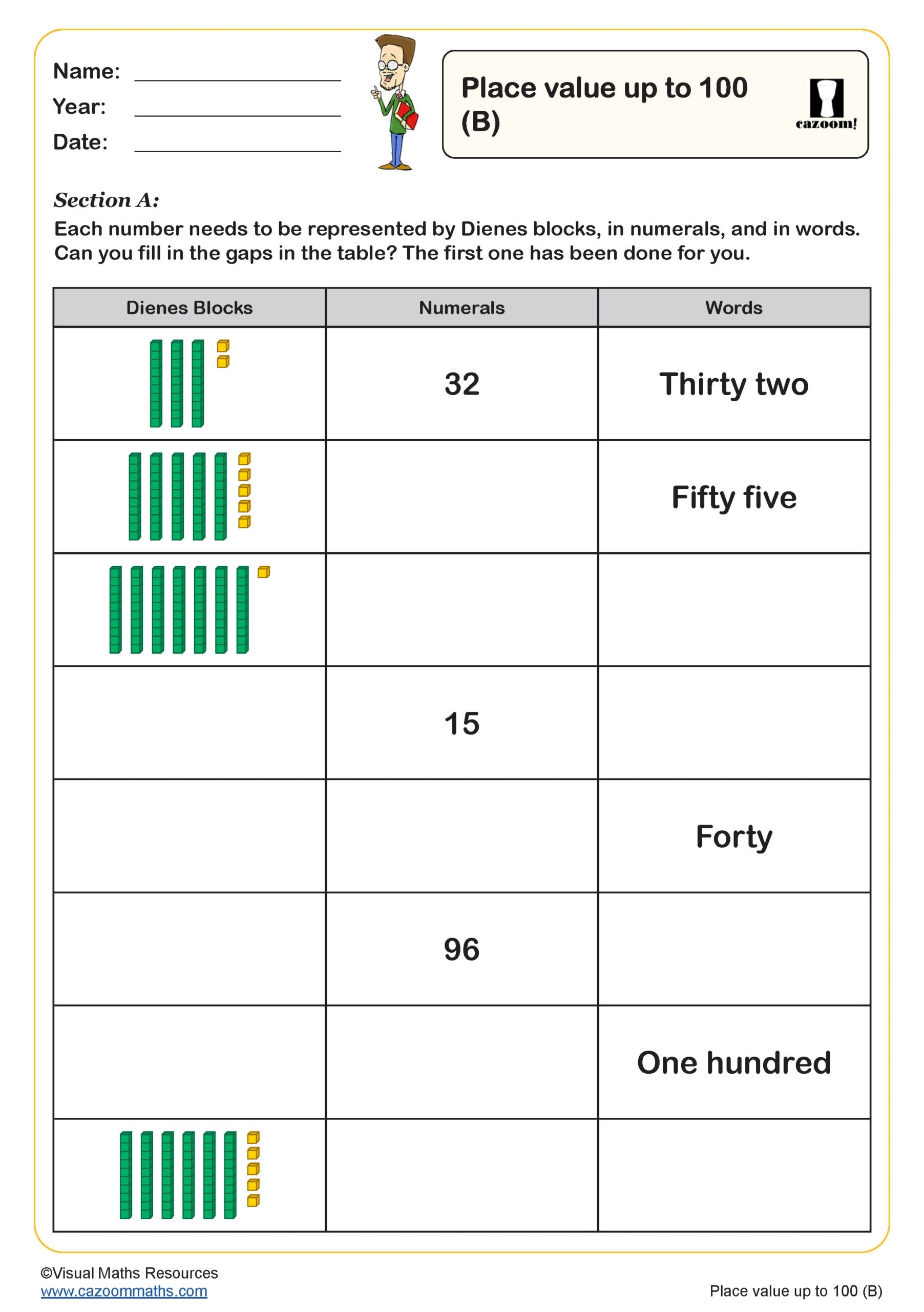 Decimal Place Value Tenths Hundredths And Thousandths Worksheet Printable PDF Year 5 Number Worksheet Decimal Place Value Tenths Hundredths And Thousandths Worksheet Printable PDF Year 5 Number Worksheet