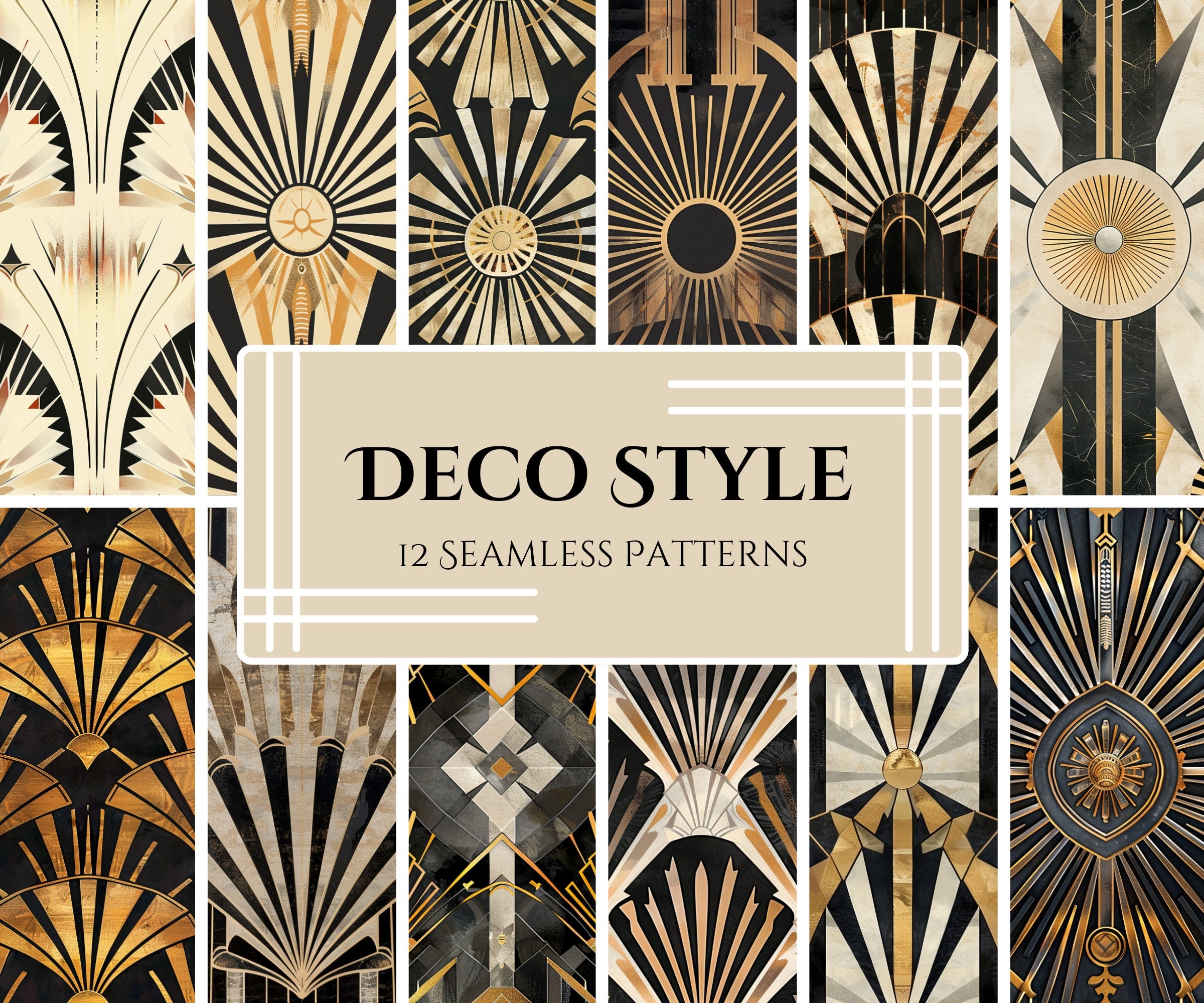 Deco Style Pattern Pack Luxurious 1920s Art Deco Inspired Digital Designs In PNG Gold Black Beige For Branding And Home Decor Etsy Deco Style Pattern Pack Luxurious 1920s Art Deco Inspired Digital Designs In PNG Gold Black Beige For Branding And Home Decor Etsy