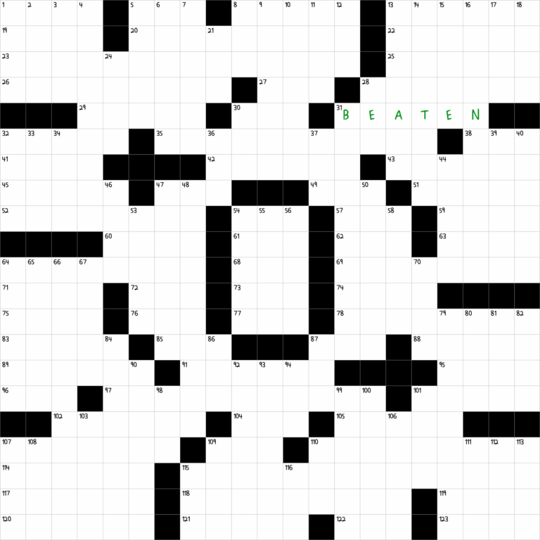 Defeated NYT Crossword Clue December 1 2024