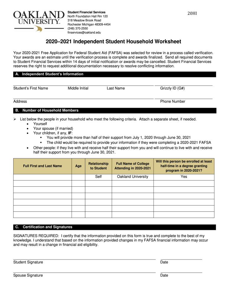 Dependent Student Household Worksheet Fill Online Printable Fillable Blank PdfFiller Dependent Student Household Worksheet Fill Online Printable Fillable Blank PdfFiller