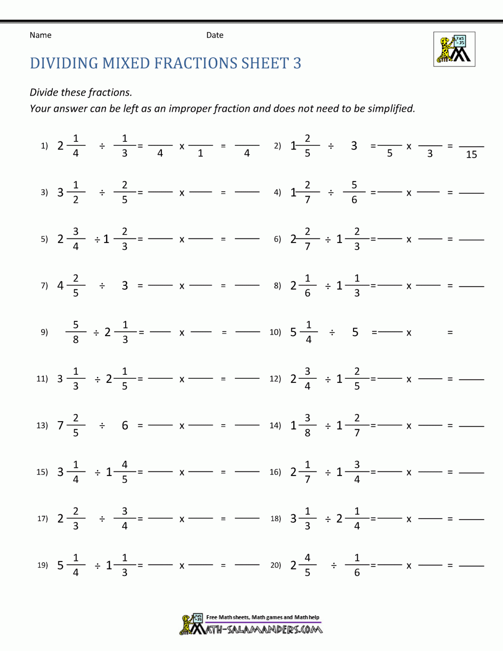 division of fractions worksheets division of fractions worksheets