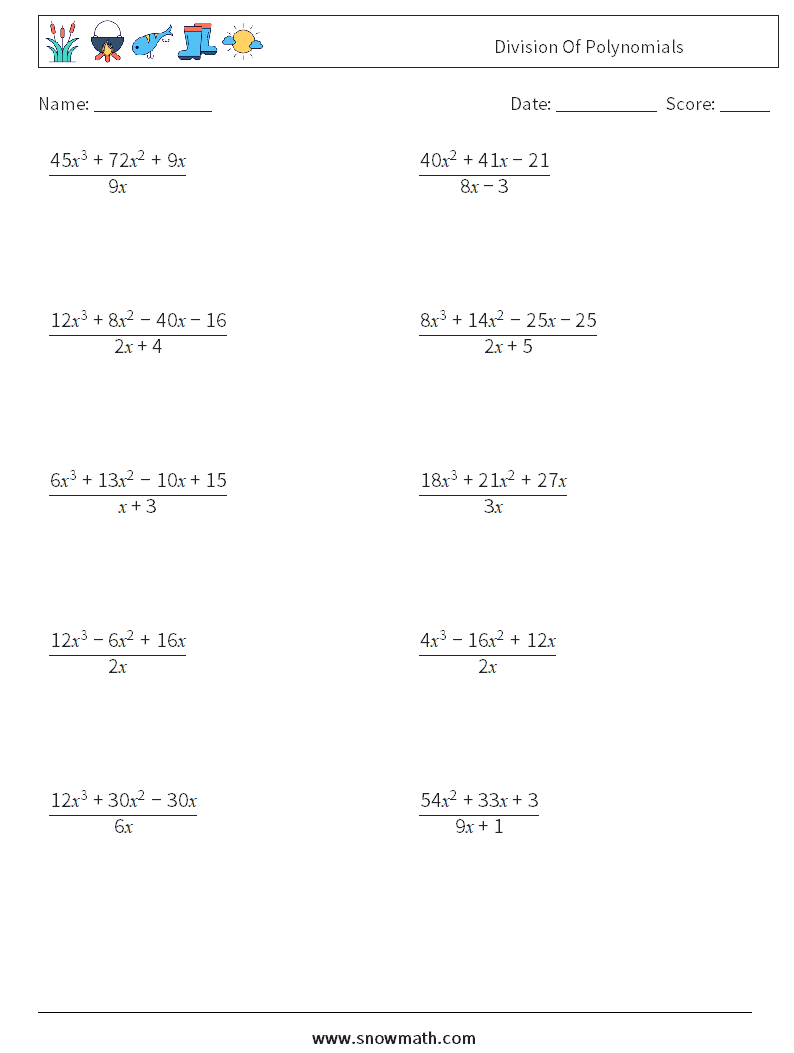 Division Of Polynomials Math Worksheets Math Practice For Kids Worksheets Library Division Of Polynomials Math Worksheets Math Practice For Kids Worksheets Library