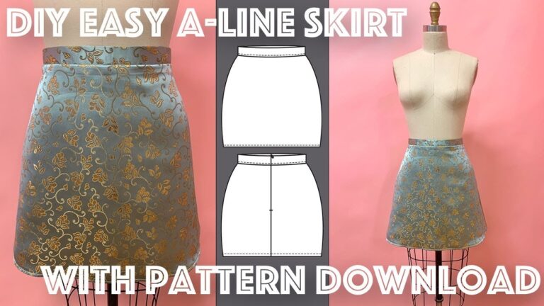 DIY A line Skirt Tutorial With Pattern Easy For Beginners Sew Anastasia YouTube