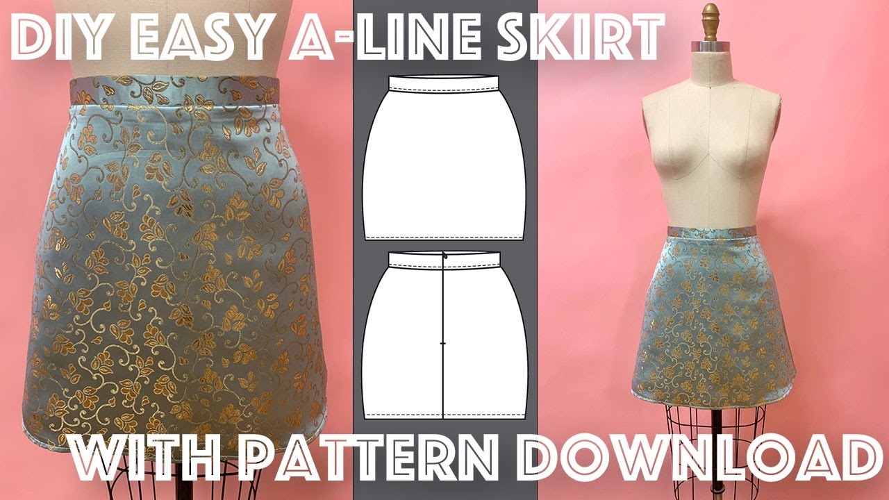 DIY A line Skirt Tutorial With Pattern Easy For Beginners Sew Anastasia YouTube DIY A line Skirt Tutorial With Pattern Easy For Beginners Sew Anastasia YouTube