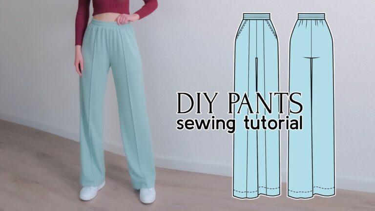DIY Comfy Straight Leg Pants W Elastic Waistband PDF Sewing Pattern YouTube