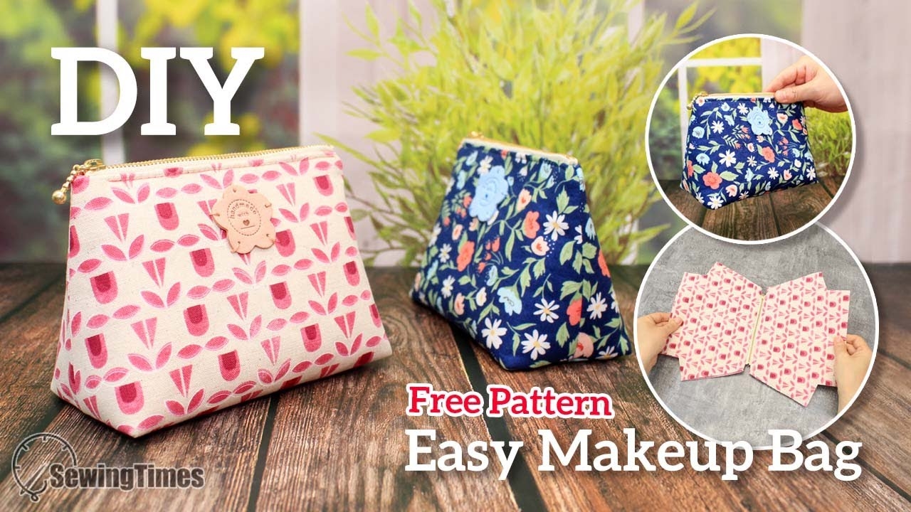 DIY Easy Makeup Bag Cosmetic Pouch Sewing Pattern Tutorial sewingtimes YouTube DIY Easy Makeup Bag Cosmetic Pouch Sewing Pattern Tutorial sewingtimes YouTube