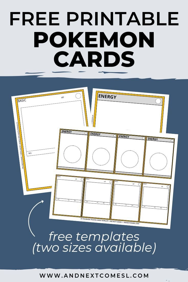 DIY Pokemon Card Templates Free Printable DIY Pokemon Card Templates Free Printable