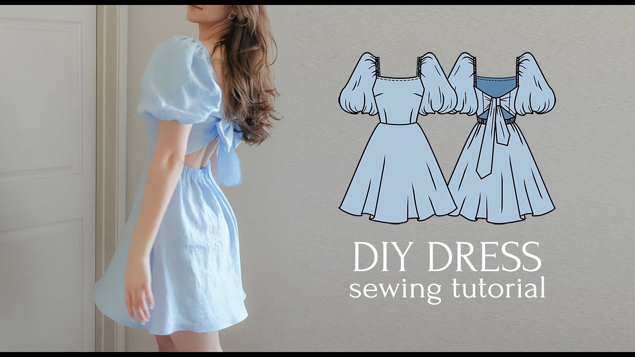 DIY Puff Sleeved Dress With An Open Back NEW PDF Sewing Pattern YouTube DIY Puff Sleeved Dress With An Open Back NEW PDF Sewing Pattern YouTube