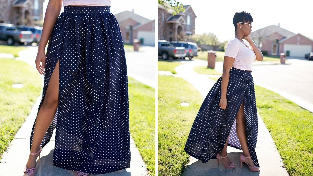 DIY Tutorial Maxi Skirt With High Split YouTube DIY Tutorial Maxi Skirt With High Split YouTube
