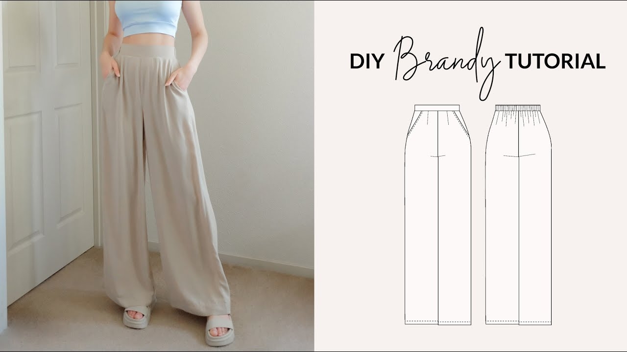 DIY Wide Leg Pants Tutorial Sewing Pattern YouTube DIY Wide Leg Pants Tutorial Sewing Pattern YouTube