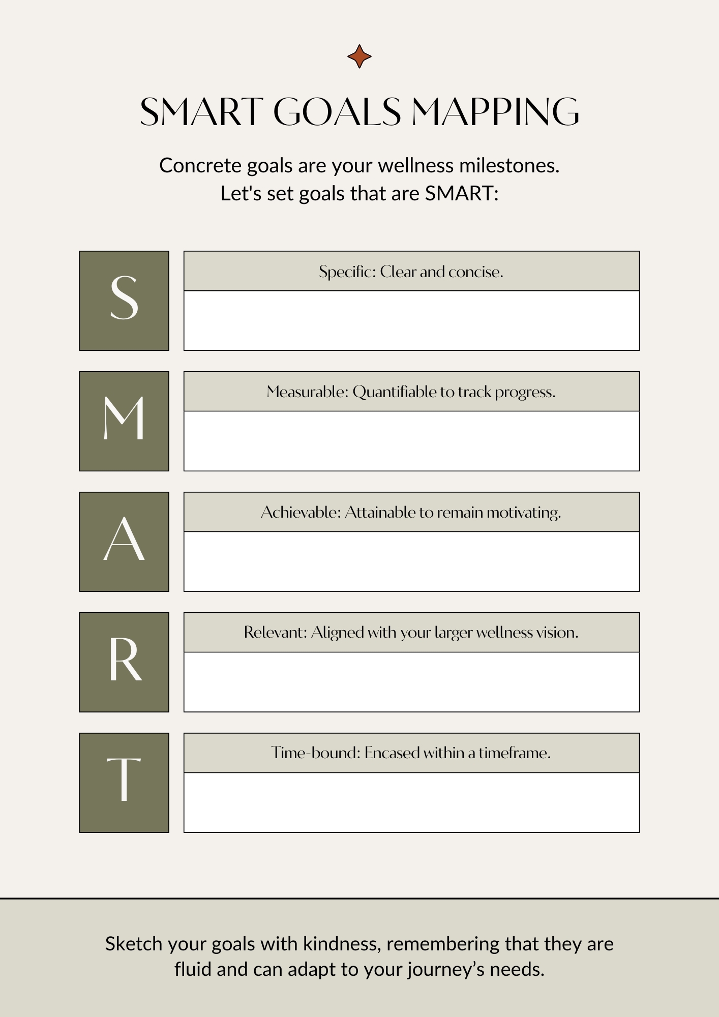 smart goal template printable