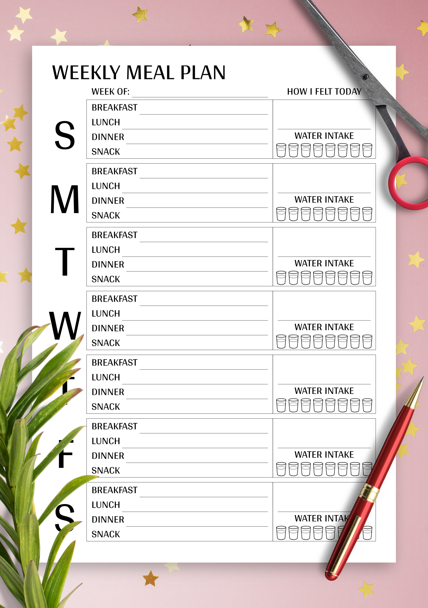 printable meal planning template printable meal planning template
